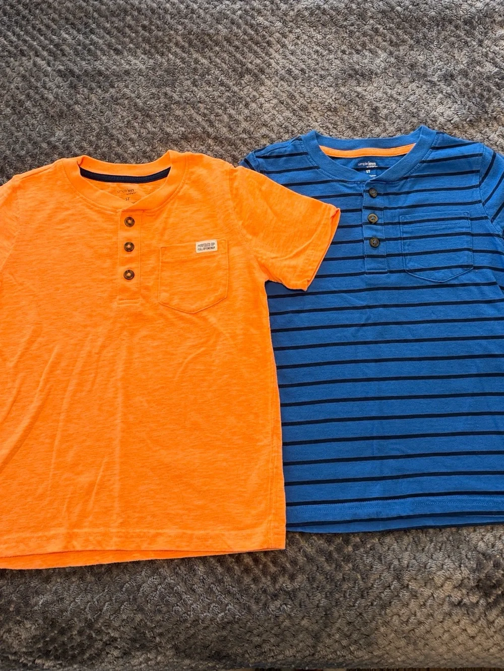Carter's Orange and Blue Henley Tee Set